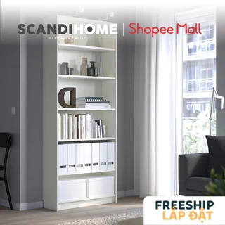 JELLY, Kệ sách 3 - 4 - 5 - 6 - 7 tầng SHE_002 Scandi Home, 80x28cm, kệ gỗ