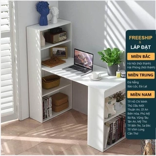 NEVA, Bàn làm việc kèm kệ sách DEK_063, 119x53x120cm, Scandi Home