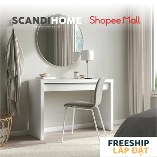 MOLTENI, Bàn trang điểm, bàn làm việc, bàn học 1 tủ kéo DEK_004, 120x39x78cm, bàn gỗ Scandi Home