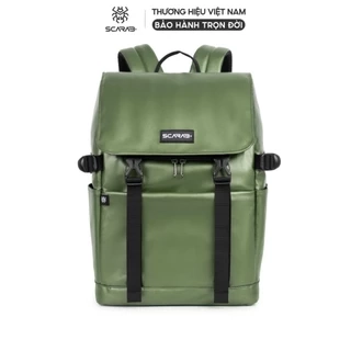 Balo Da PU Thời Trang Scarab Urban Leather Backpack - Ba lô Đi Học Đi Làm Đựng Vừa Laptop 16inch