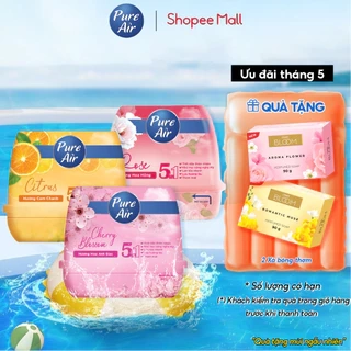 Combo 3 Sáp thơm khử mùi Pure Air hương lavender/cam chanh/hoa anh đào/hoa hồng 180g