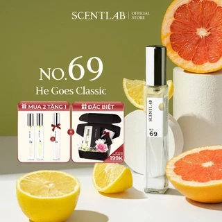 Nước hoa nam SCENTLAB No.69 hương citrus He Goes Classic tinh dầu thơm lâu lưu hương 8h nam tính, tươi mát mini 10ml