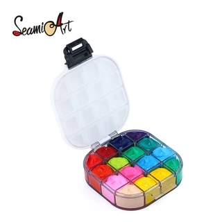 Hộp nhựa SEAMIART 16 ngăn đựng màu nước / sơn dầu tiện dụng