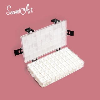 Seamiart Hộp 36 / 50 Ngăn Đựng Sơn Dưỡng Ẩm Với Một Nửa Chảo