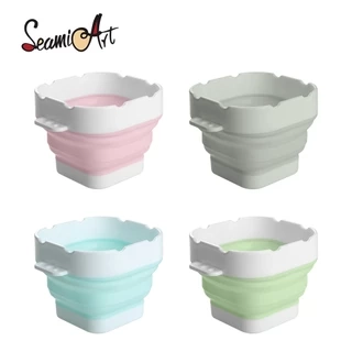 Xô đựng màu nước SEAMIART mini có thể gấp gọn tiện dụng