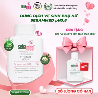 Dung dịch vệ sinh phụ nữ chuẩn cân bằng pH vùng kín Sebamed Feminine Intimate Wash pH3.8