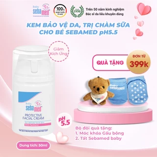 Kem dưỡng ẩm ngừa chàm sữa, khô da cho bé Baby Sebamed Protective Facial Cream (50ml)