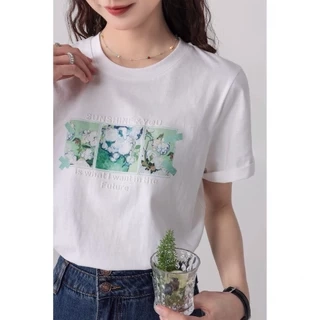 áo thun ngắn tay SEFA in hình chất liệu cotton 100% co dãn 4 chiều nhiều màu cực xinh