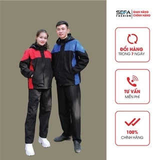 Bộ áo mưa SEFA hai lớp chống thấm, hàng cao cấp cho nam và nữ VBG2201