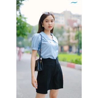 Quần sooc công sở nữ cạp cách điệu
