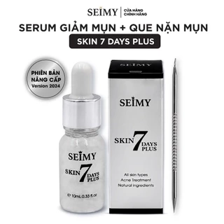 Combo Serum Giảm Mụn Và Que Nặn Mụn Seimy 10ml - Skin 7 Days Plus