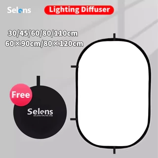 Selens Chụp Ảnh Ánh Sáng Khuếch Tán Phản Quang Có Thể Gập Lại Mềm Bật Lên Khuếch Tán Màu Trắng Cho Studio Video Ngoài Trời Studio Ảnh Nền Video Có Túi Đựng