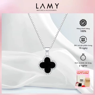 Dây chuyền bạc nữ CDE Four Leaf cỏ 4 lá đính đá Necklace CDE6318SV - Bạc S925 cao cấp