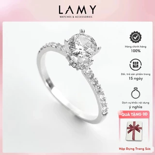 Nhẫn bạc nữ CDE Stone Encrusted Crown Silver Ring CDE8160SV - Nhẫn bạc Lamy