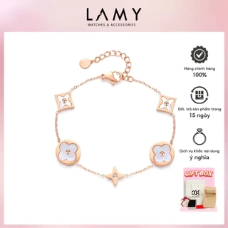 Vòng tay nữ CDE Four Leaf Flower Bracelet Rose Gold CDE2020RG