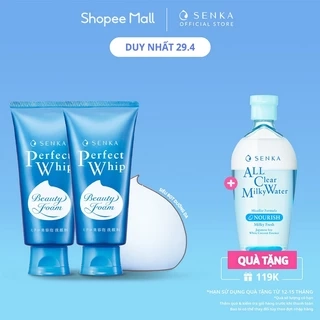 Bộ 02 Sữa rửa mặt mướt mịn sạch sâu SENKA PERFECT WHIP 120g/chai