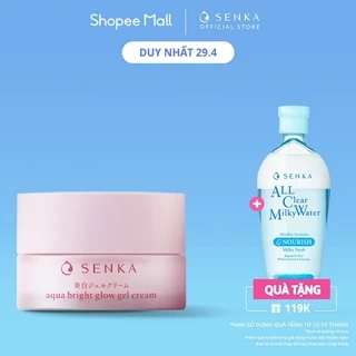 Kem đêm dưỡng trắng hồng - mờ thâm sạm Senka Aqua Bright Glow Gel Cream 50g - Gcode 70407