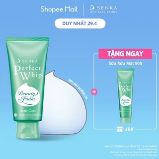 Sữa rửa mặt ngừa mụn SENKA PERFECT WHIP acne care 100g