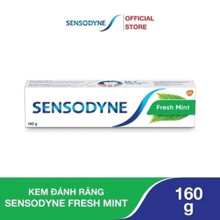 Kem đánh răng SENSODYNE Fresh Mint 160g giúp giảm ê buốt hiệu quả với hương bạc hà thơm mát