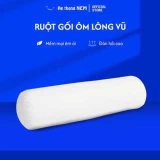 Gối Ôm Lông Vũ He thong NEM Cao Cấp Ruột Lõi Gối Lông Vũ Ôm Ngủ Dài 1m 35x100cm Lông Vũ Nhân Tạo Ôm Mềm Mịn
