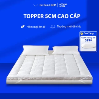 Tấm Topper Nệm Dày 5cm He thong NEM Chính Hãng Tấm Nệm Đệm Topper Toper Làm Mềm Đệm Nệm Trải Giường Xuất Nhật