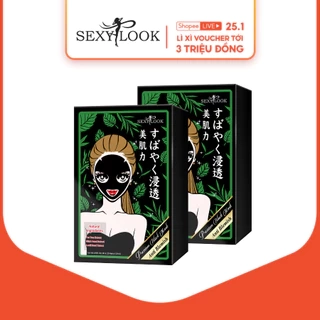 Combo 2 Hộp Mặt Nạ Đen Tràm Trà SEXYLOOK Kiểm Soát Dầu & Mụn ( 2 hộp x 5 Miếng x 28ml)