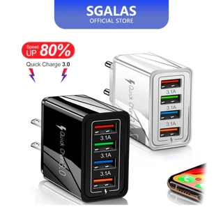 Bộ Sạc Nhanh, Dây Củ Sạc Cáp Nhanh,phích US cắm 4 cổng USB-SGALAS