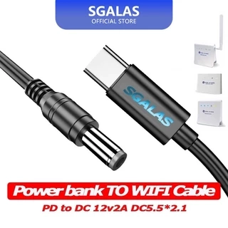 Cáp Chuyển Đổi WiFi Sang DC 12V USB C PD 12V 2A Cho Router Modem-SGALAS