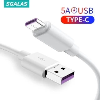 USB 6A 100W Type C Fast Charging Cable for Huawei Mate 40 30 Xiaomi Samsung -SGALAS