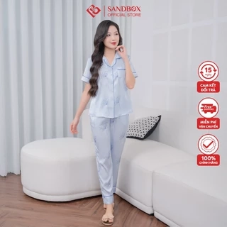 Bộ Pijama Mặc Nhà SANDBOX Chất Liệu Lụa Latin Cao Cấp, Thiết Kế Tinh Tế, Đơn Giản (BPC24005.12)