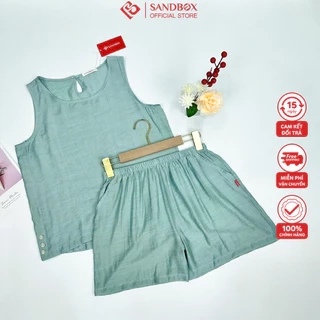 Đồ Bộ Nữ, Bộ Mặc Nhà SANDBOX Chất Liệu Đũi Tơ Cao Cấp, Thiết Kế Can Phối Trendy BDD25002