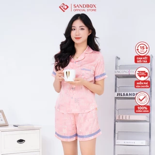 Đồ Bộ Nữ, Pijama SANDBOX Thiết Kế Quần Đùi, Áo Cộc Chất Lụa Latin Cao Cấp, Mềm Mịn (BLD23005)