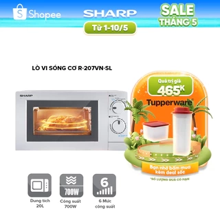 Lò Vi Sóng Cơ R-207VN-SL/R-209VN-SK  [700W, 6 Mức Công Suất, Hẹn giờ 30p] - Hàng Chính Hãng Bảo Hành 12 tháng
