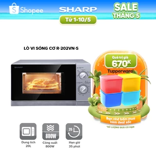 Lò Vi Sóng Cơ Sharp R-202VN-S/R-203VN-M/R-205VN-S [800W + 5 mức công suất + Hẹn giờ 35p - Bảo hành chính hãng 12 tháng
