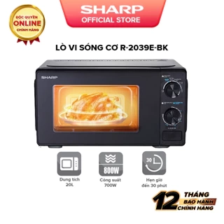 Lò vi sóng dòng Cơ Sharp R-2039E-BK - Dung tích 20L, công suất 700W