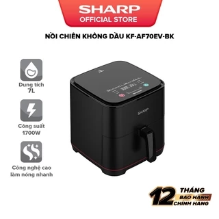 Nồi Chiên Không Dầu Sharp KF-AF70EV-BK Chống Dính 7L [1650W] - Bảo hành chính hãng 12