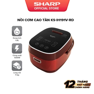 Nồi Cơm Điện Cao Tần Cảm Ứng Sharp 1.8L KS-IH191V-BK/GL - Hàng chính hãng bảo hành 12 tháng