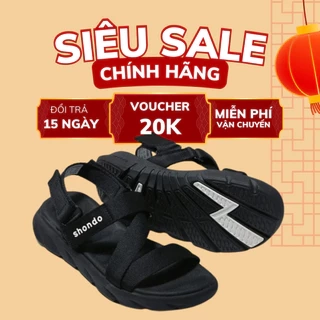 Giày Sandals SHONDO F6 Sport đen full - F6S301