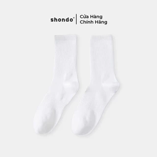 Quà Tặng Vớ Cổ Cao SHONDO Trơn Màu Trắng QTVOSCC001