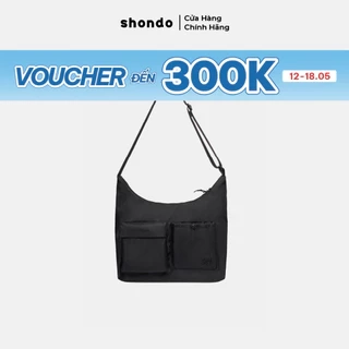 Túi Đeo Chéo Vải Dù Nam Màu Đen Shondo TUIX14