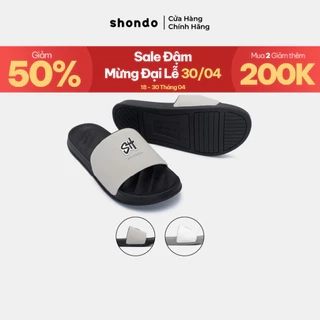 Dép Quai Ngang Nam Nữ Trendy 2 Logo SH TPU, Thoải Mái, Siêu Nhẹ Shondo Nhiều Màu