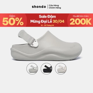 Giày Clog Nam Nữ Suke Thoải Mái Sục Nhựa Đúc, Đi Mưa Shondo Nhiều Màu