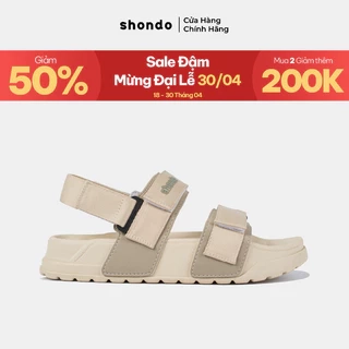 Giày Platy Nam Nữ SHONDO Êm, Thời Trang Thích Hợp Đi Học, Đi Chơi Be Phối Rêu PLA2545