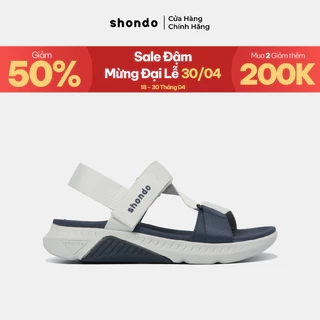 Giày Sandals Nam Nữ Shondo F7 Racing Be Phối Xanh Dương F7R2530