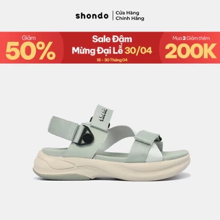 Giày Sandals Nam Nữ SHONDO F8B Êm, Thời Trang Thích Hợp Đi Làm, Đi Học Chơi Màu Xám Be F8B2025