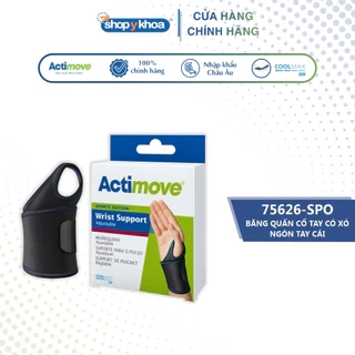Băng Quấn Cổ Tay Có Xỏ Ngón Tay Cái 75626-SPO, Màu Đen [Actimove] - Nhập Khẩu Chính Hãng Châu Âu (1 Cái)