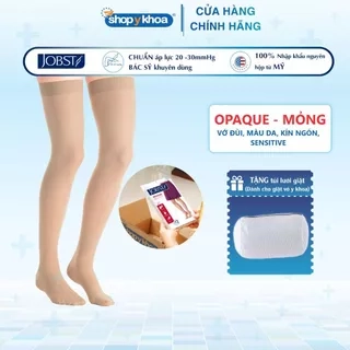 Vớ Y Khoa JOBST Opaque Sensitive [Da nhạy cảm] - Vớ Đùi, Màu Da, Kín Ngón, Áp Lực 20-30mmHg, 2 chiếc (Tất Y Khoa)
