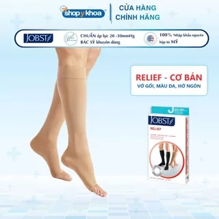Vớ Y Khoa JOBST Relief - Màu Da, Hở Ngón, Dòng Cơ Bản, Áp Lực 20-30mmHg, 2 Chiếc (Tất Y Khoa)