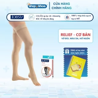Vớ Y Khoa JOBST Relief - Vớ Đùi, Màu Da, Hở Ngón, Dòng Cơ Bản, Áp Lực 20-30mmHg, 2 Chiếc (Tất Y Khoa)