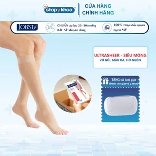 Vớ Y Khoa JOBST Ultrasheer - Màu Da, Hở Ngón, Dòng Siêu Mỏng, Áp Lực 20-30mmHg, 2 Chiếc (Tất Y Khoa)